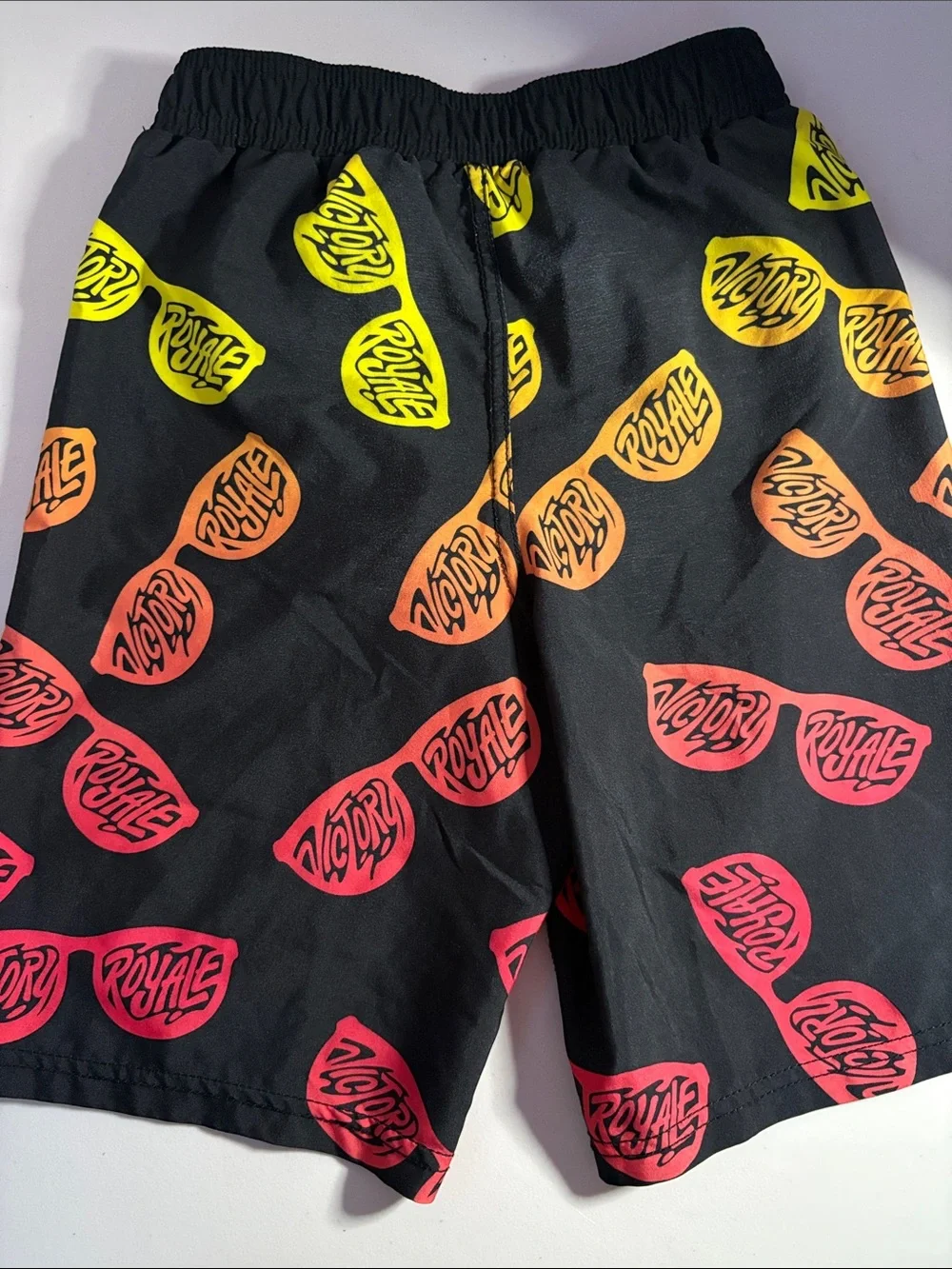 Boys (M) Black Fortnite Logo Swim Shorts